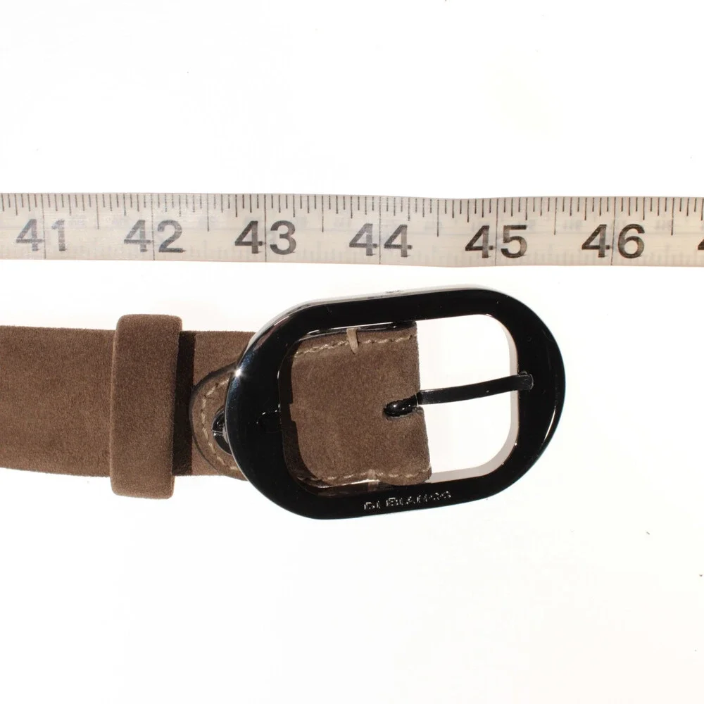 Di Bianco NWT Cut to Size Dress Belt In Solid Brown Suede Leather One Size